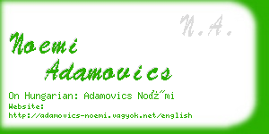 noemi adamovics business card